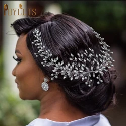A301 Silver Crystal Bridal Headpieces for Wedding Headband Bride Hair Pieces Rhinestone Hair Vine Wedding Hair Accessories