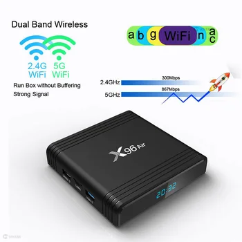 

10pcs/lot dhl free (X96 Air 4G/32G S905X3 Android9 (5PCS)+ i8 Keyboard(5PCS))