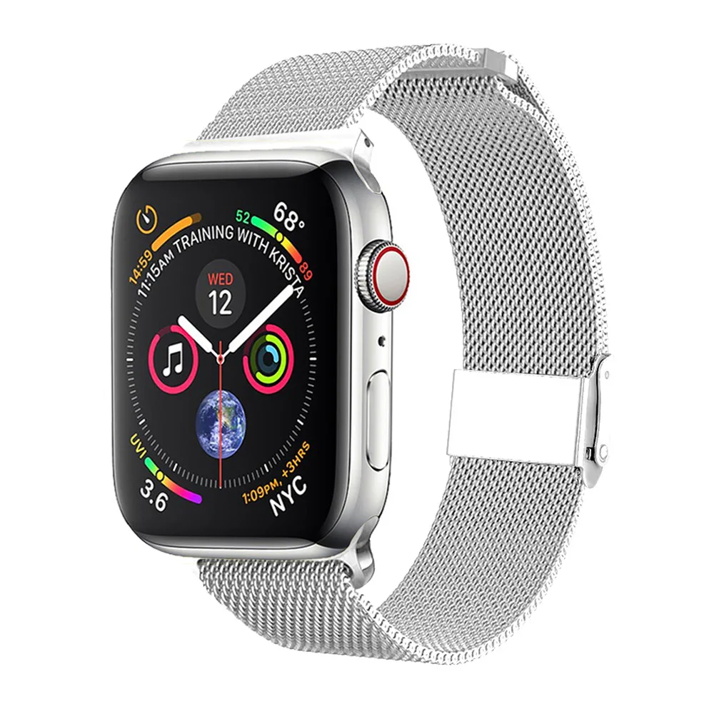 Ремешок для миланских часов Apple Watch 38 мм 40 42 44 браслет из нержавеющей стали pulseira