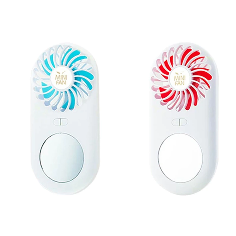 

2PCS Handheld Fan Mini Fan Powerful Small Personal Portable Fan Speed Adjustable USB Rechargeable Eyelash Fan