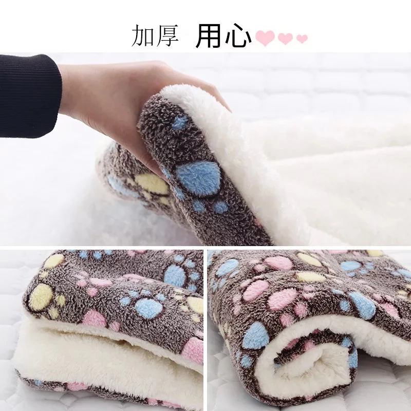 Soft Flannel Pet Mat dog Bed Winter Thicken Warm Cat Dog Blanket puppy Sleeping Cover Towel cushion for small Medium large dogs