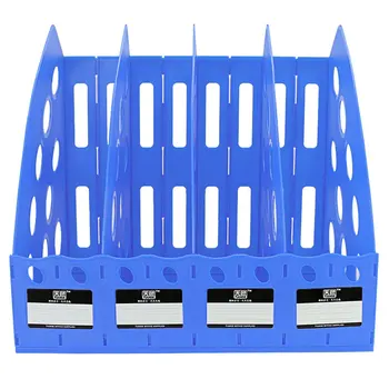 

TIANSE TS-1306 Plastic Bookshelf 4 Section Divider File Rack Paper holder Multifunctional Home Office Desktop Storage hanger