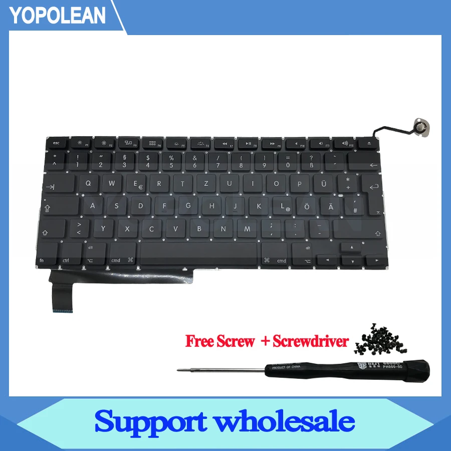 

New Germany German Keyboard For Macbook Pro Unibody 15" A1286 2009 2010 2011 2012 Years