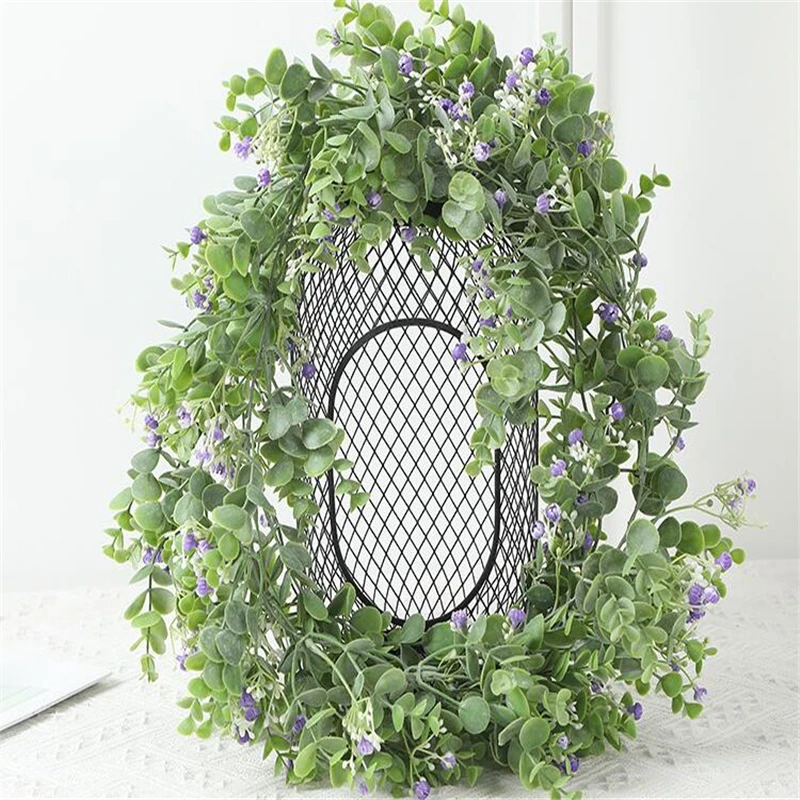 

Fake Plastic Rattan Plastic Eucalyptus Leaf Vine Artificial Hanging Plants For Home Party Wedding Decoration