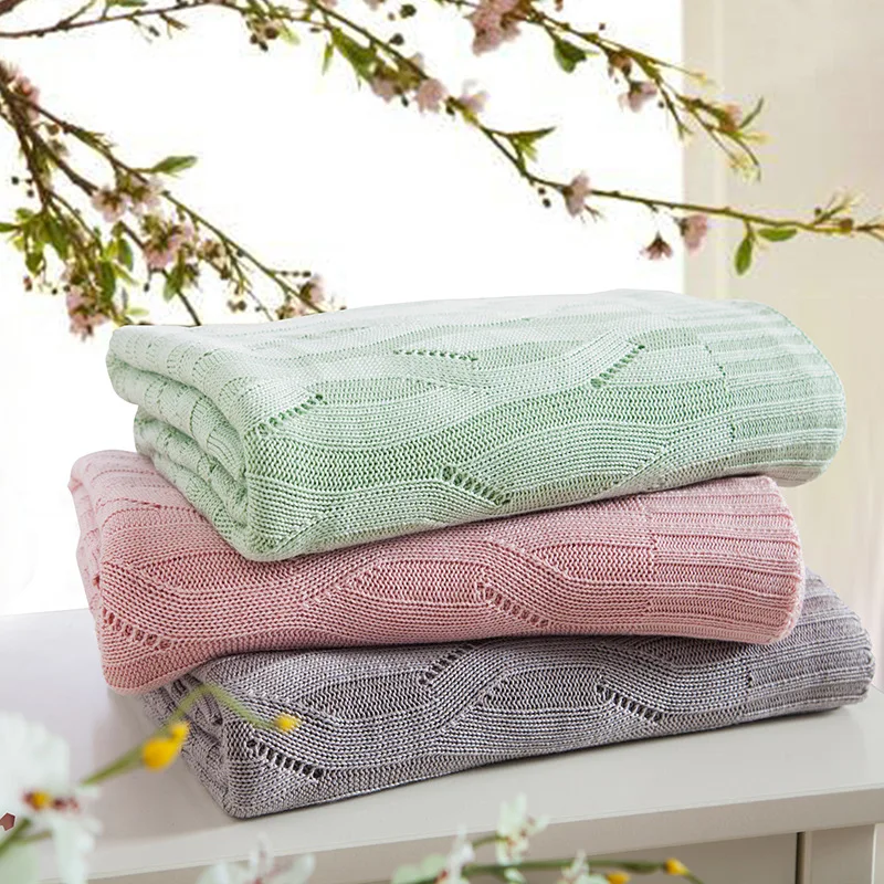 

Ruijing Textile Bamboo Fabric Knitted Thread Blanket Sofa Blanket Airable Blanket a Generation of Fat Nordic Blanket