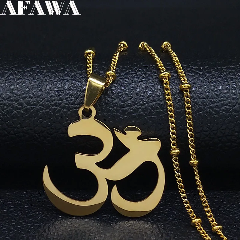 2024 Lotus Mala Yoga Chakra Stainless Steel Chain Necklace Women Gold Color Buddha Necklace Jewelry Gift collares mujer N1102S02