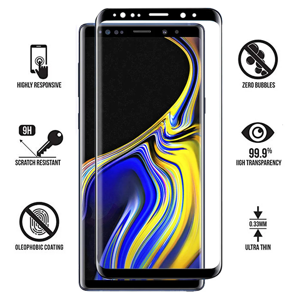3D Защита экрана для Samsung Galaxy Note 8 9 10 Plus стекло Note8 Note9 Note10 Pro закаленное Защитная