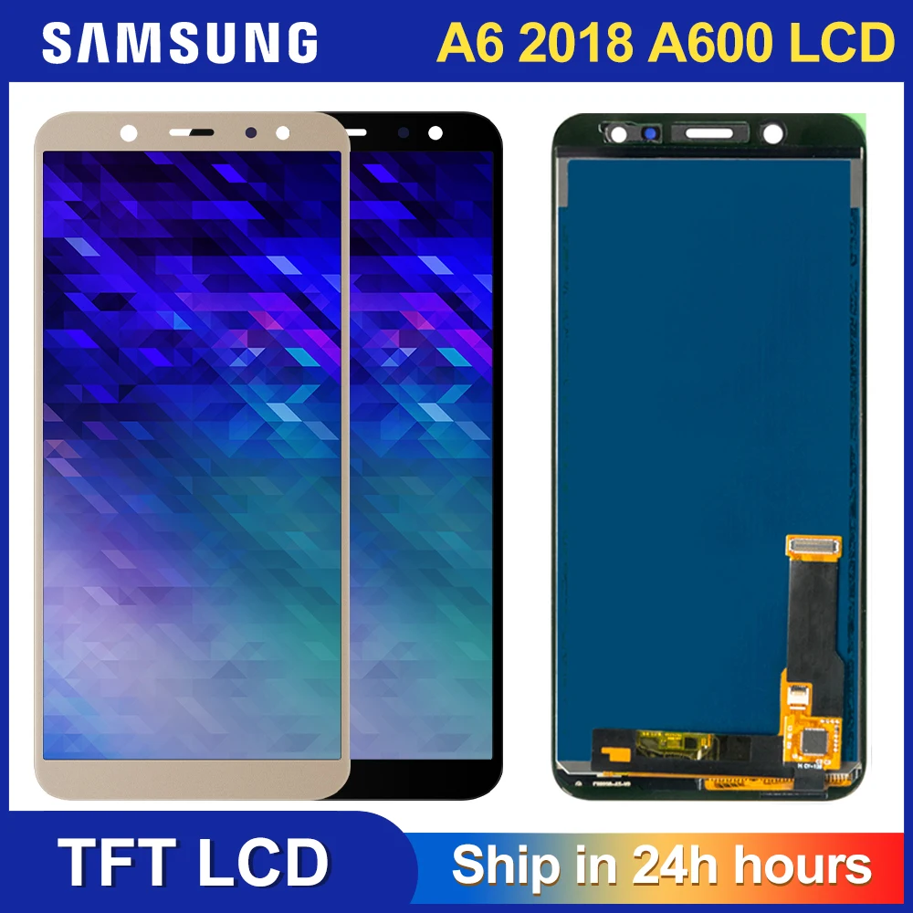 Сменный ЖК дисплей с возможностью регулировки для SAMSUNG Galaxy A6 2018 A600 A600F A600FN сенсорным экраном и дигитайзером в
