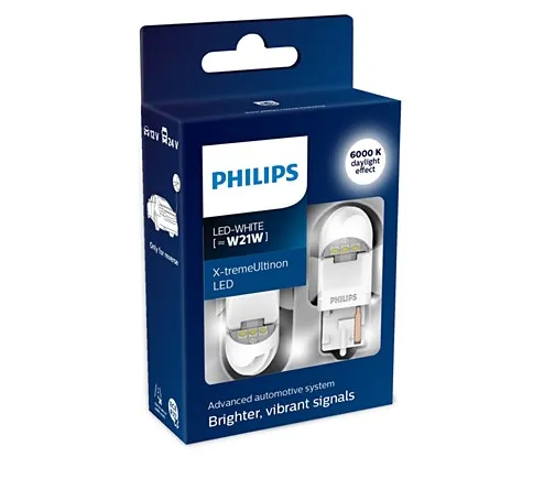  Lamp W21W 12/24V-LED 17W (W3x16d) 6000K White-tremeUltinon LED Gen2 (pkg of 2 PCs PHILIPS 11065XUWX - 10000007838871