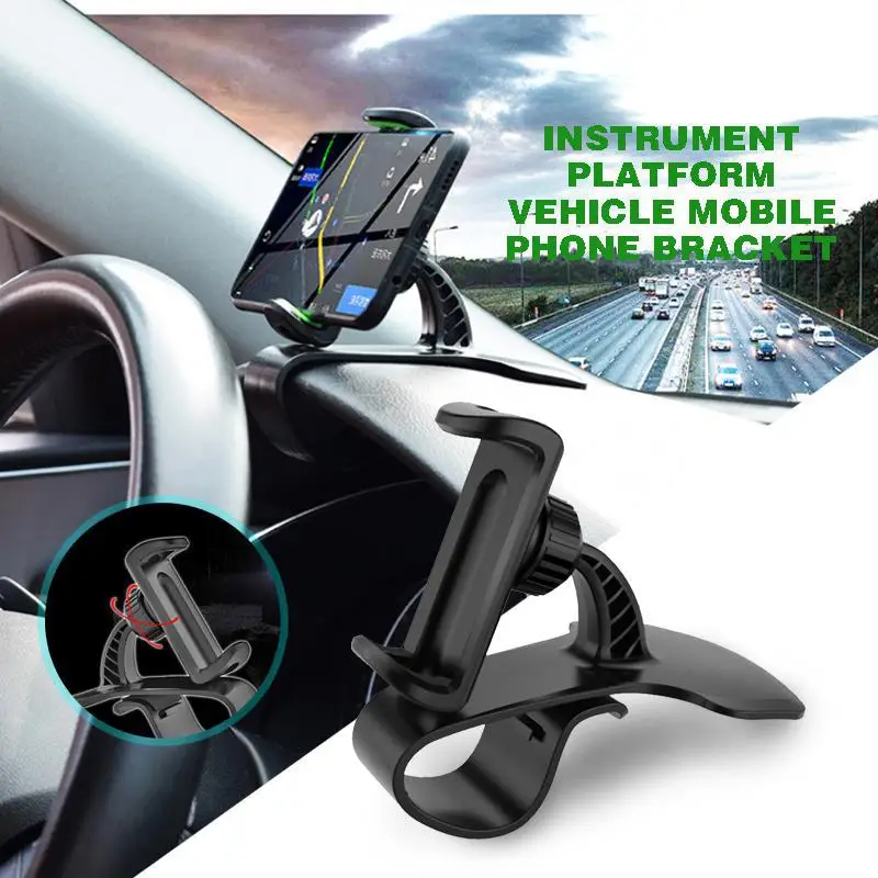 

HobbyLane Universal Clip Fold Mobile Phone Stands for iphone HUD Type Clip On Car Dashboard Mount GPS Phone Holder Bracket d20