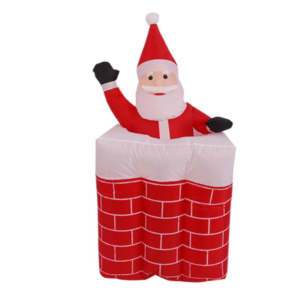 

20*23*26cm Lights LED Christmas Inflatable Waving Santa Claus Cosplay Costumes Hanging Decoration US / EU Plug