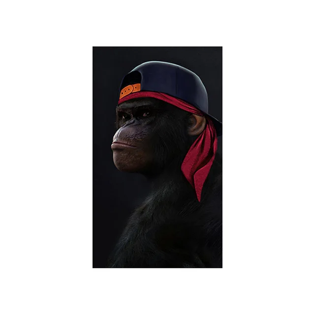 Canvas Poster 3 Monkeys Poster Cool Graffiti Street Art Canvas Painting Wall Art for Living Room Home Decor Posters and Prints JL288-1