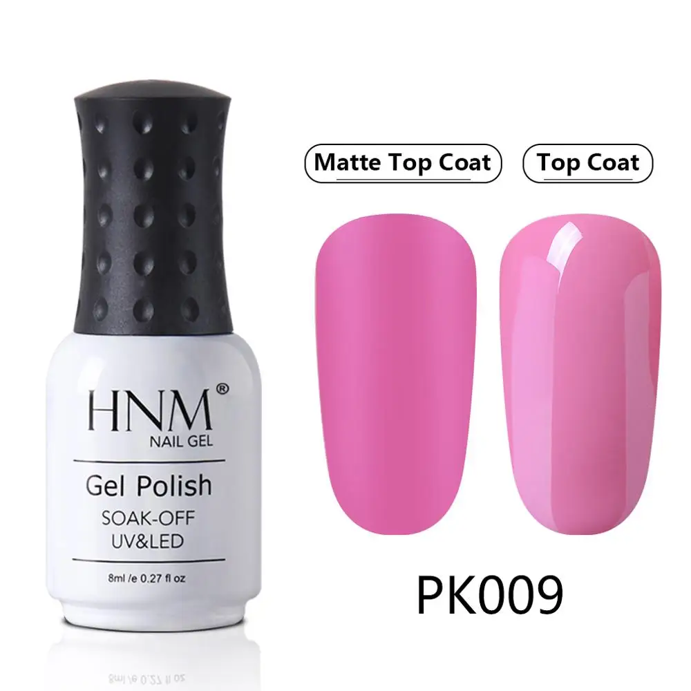 HNM розовый матовый эффект гель лак для ногтей нужно матовое верхнее покрытие Базовый Топ Полупостоянный УФ светодиодный гибридные Лаки гель лак - Цвет: PK009
