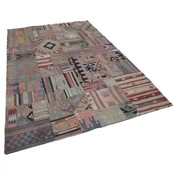 

202x302 Cm Multicolor Handmade Rugs Patchwork Rug-7x10 Ft