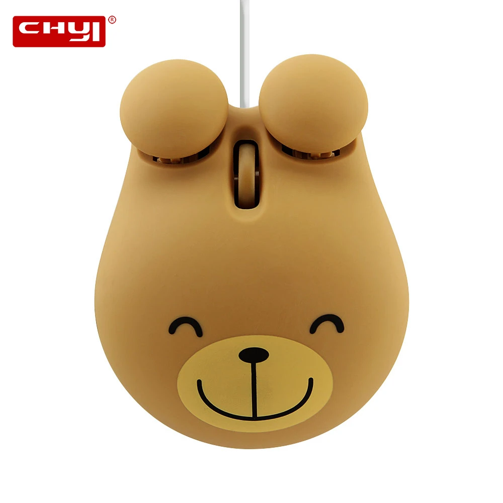 CHYI милая форма животных мышь 3D USB оптическая мини портативный компьютер проводной Mause эргономичные мыши для детей подарки ноутбук Настольный