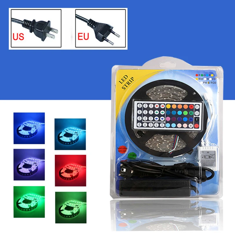 5M 2835/5050 SMD 300 LEDs Waterproof Flexible Strip String Light/12V Power/Remot