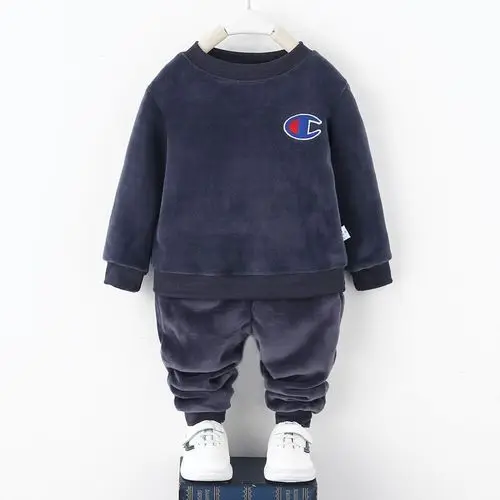 Blue fish1 New Spring Children Toddler Clothing Baby Boys Girl Clothes Suit Kid Sports Hooded Sweater Pants 2pcs/Sets Infant Tracksuit - Цвет: Blue fish1