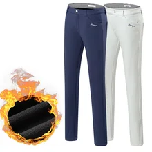 Женские теплые штаны для гольфа, зимние эластичные флисовые брюки с пуговицами спереди, тренировочные брюки-карандаш для гольфа/тенниса D0676