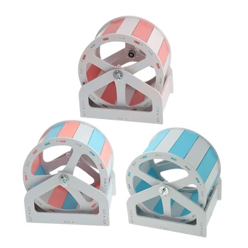 

Hedgehog Running Exercise Wheel with Holder Pets Jogging Wheel Hamster Sports Toys (White and Pink)