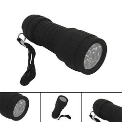 Mini lampe de poche en Aluminium noir Ultra brillant à 9 Led, taille 9.4*3, torche de Camping 