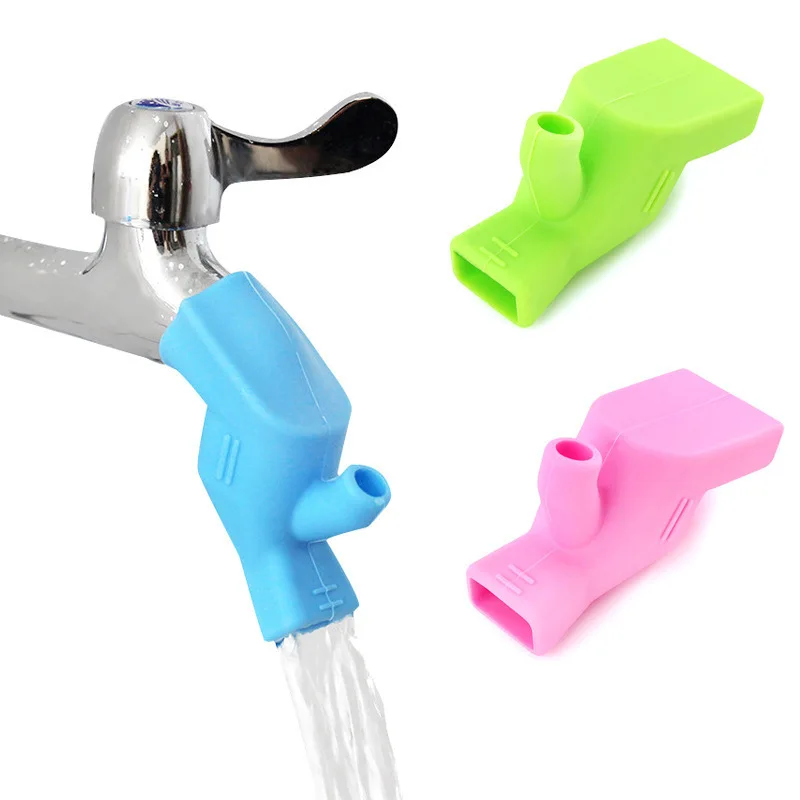 1pc Kitchen Sink Faucet Extender Rubber Elastic Nozzle Guide Children Water Saving Tap Extension For Bathroom Accessories