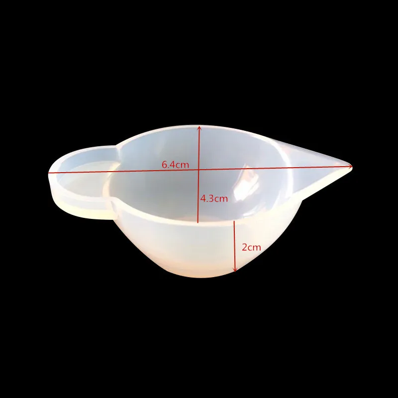 Silicone measuring cup cup DIY crystal drop glue ratio with silica gel measuring cup 100ml/250ml measuring cup can be used repea - Цвет: 010194