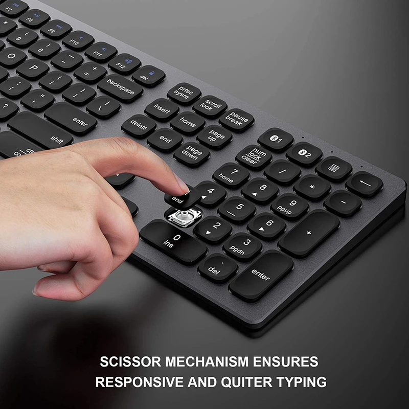 USB клавиатура SeenDa Аккумуляторная алюминиевая с поддержкой Bluetooth и Type C|Клавиатуры|