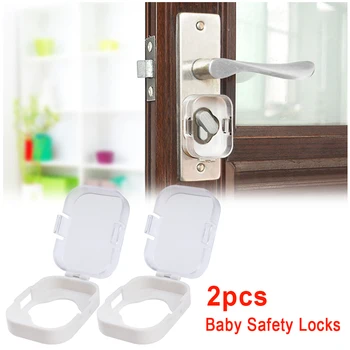 

2pcs Door Guard Gas Stove Cabinet Baby Room Child Toilet Safety Lock Security Protective Cover Cupboard Switch Adhesive Knob