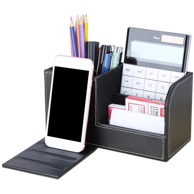 

Multifunctional Desk Set Organizer Pen Holder Card Case Organizer Foldable List Systematically Storage Box Desktop Supplies