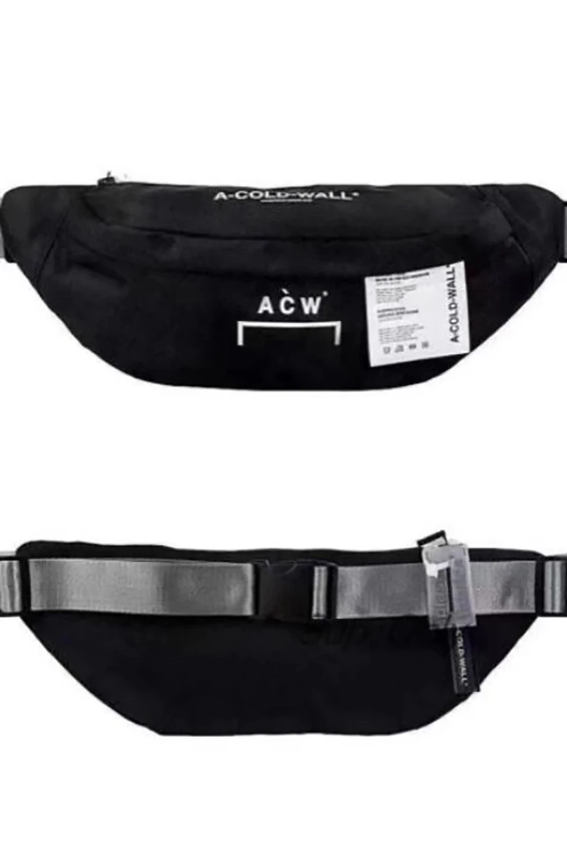 A-COLD-WALL черный нагрудный мешок унисекс сумка ACW двойная сумка крест нейлон металлическая пряжка на ремень карман - Цвет: 1