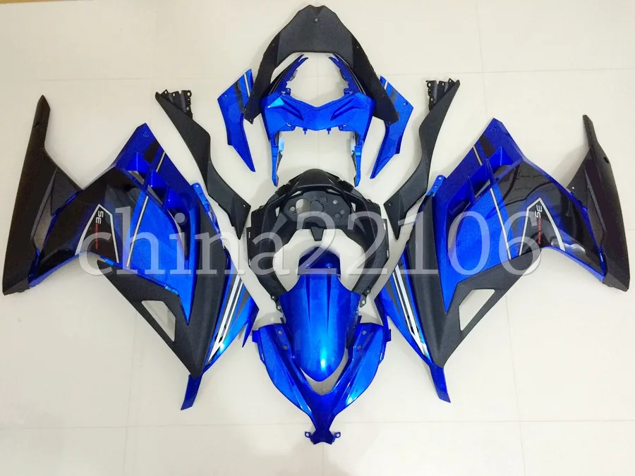 

Injection Mold New ABS Motorcycle Fairings Kit Fit for Kawasaki Ninja300 ZX300R EX300 300R 2013 2014 2015 2016 black blue