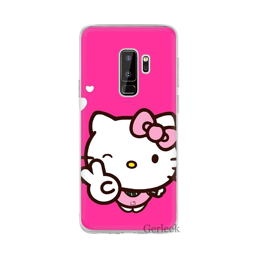 Чехол для телефона для samsung Galaxy M10 M20 M30 M40 S6 S7 край S8 S9 S10 S10e Plus Note 8 9 S3 S4 S5 твердый переплет рисунок «Hello Kitty» милый - Цвет: H10