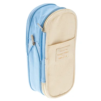 

2019 Large Capacity Canvas School Pencil Case Pen Box Stationery Storage Zipper Bag Practical gift Pen holder