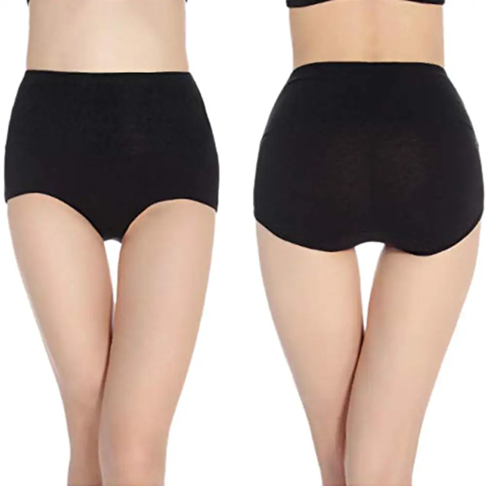 

3PC Sexy Women High Waist Panties Solid Cotton Comfort Breathable Underwear Briefs Ropa Interior Femenina 2019 New Hot Sale Y