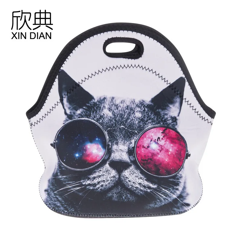 

Bag 3D Star Cat Printing European and American Diving Lunch Bag Waterproof and Environmental Protection Lunch Box Bag