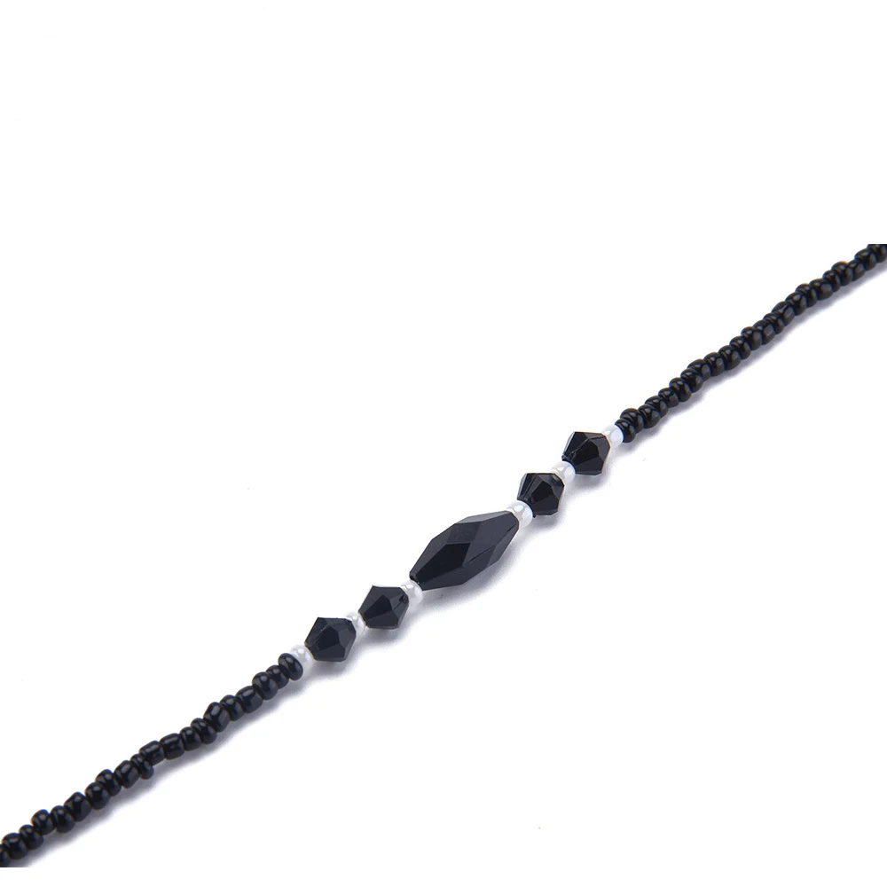 Модный чёрный акриловый бисер цепочки для очков очки для чтения шнур для шнурка противоскользящие очки держатель фиксатор