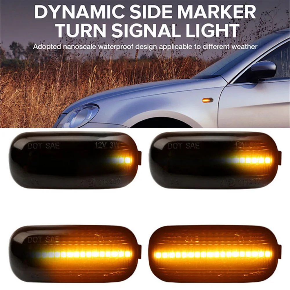 1 Pair Led Dynamic Side Marker Turning Signal Light For Volkswagen VW Bora Golf 3 4 Passat 3BG Polo SB6 SEAT Ibiza Leon Skoda Fo