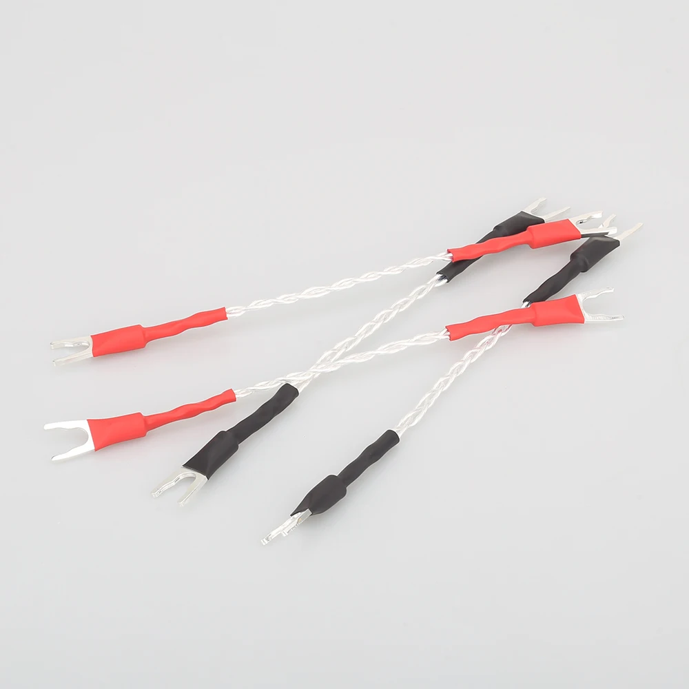 Hi End hifi audio speaker Jumper Cable with Silver plated Y spade terminal