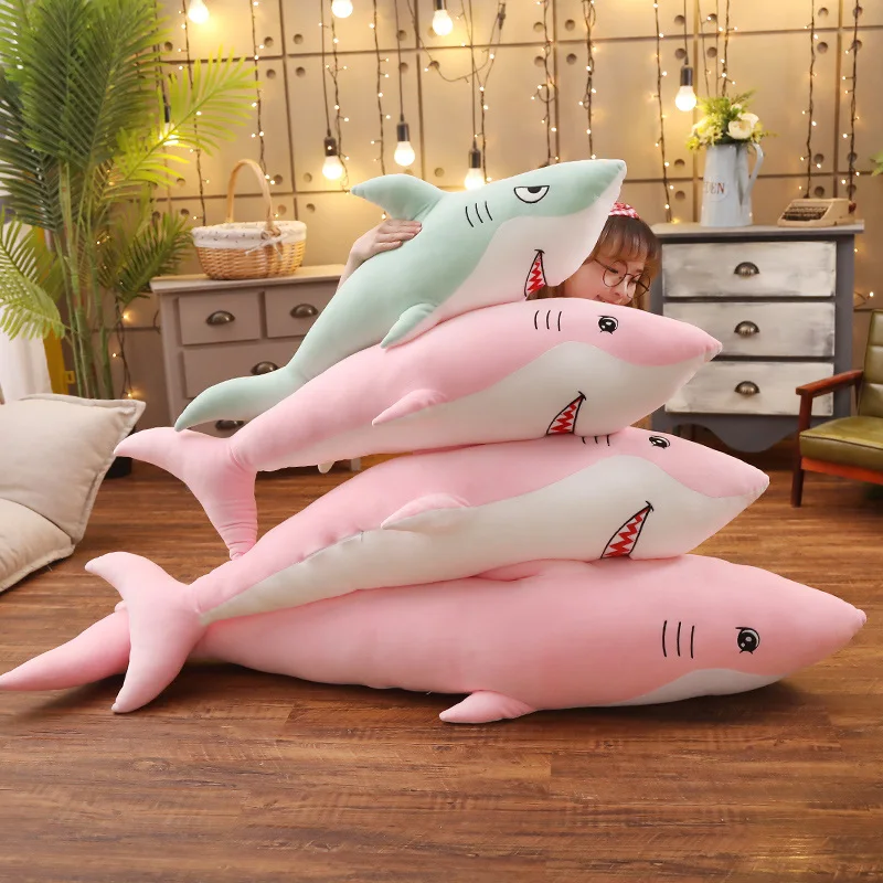 Гигантская Акула, плюшевая Акула, Кит, мягкая рыба, океанские животные, Kawaii, куклы, игрушки для детей, детская мультяшная игрушка, детский подарок