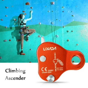

8-13MM Climbing Protective Ascender 220LB Climbing Ascender Belay Device Rope Grip Outdoor Climbing Rigging Rope Tool