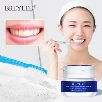 

BREYLEE Teeth Whitening Powder Dental Tool Oral Hygiene Care Remove Plaque Stain Tooth Cleaning Toothpaste Gel No Need Water 30g