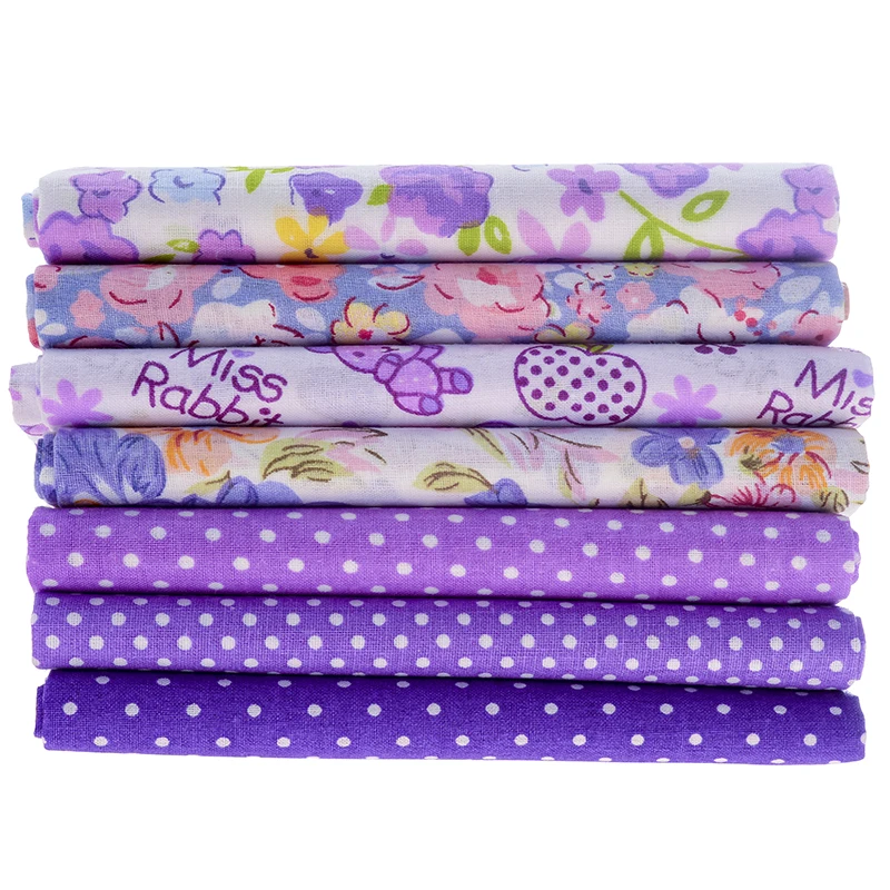 Purple printed fabrics DIY handmade supplies pillowcase curtain cotton thread sewing fabrics. | Дом и сад