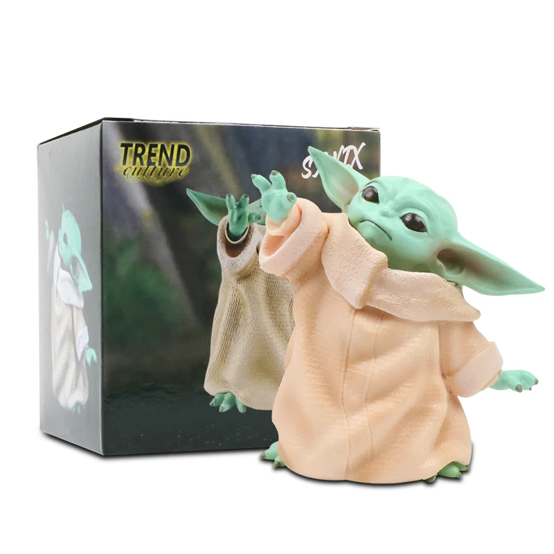 

8cm Star Wars Baby Yoda Collection Action Figure Toy PVC Miniature Toys Doll Gift for Children's Day