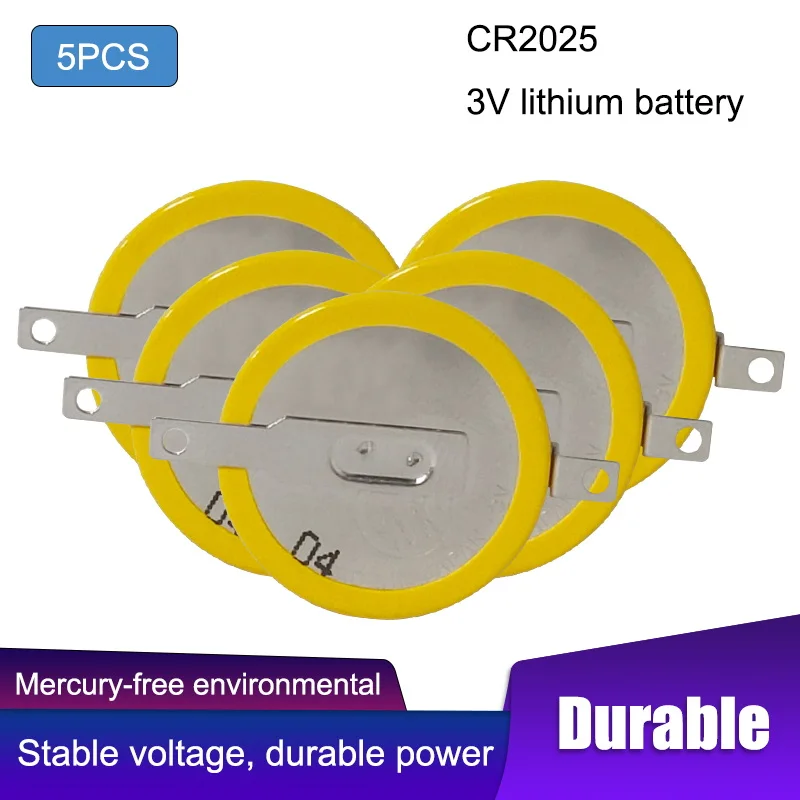 

5 шт. 3 в CR2025 150 мАч кнопочные батареи 2 фута сварочные паяльные контакты аксессуары 180 градусов батарея для монет