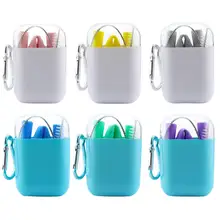 Портативные силиконовые соломенные пищевые многоразовые мягкие соломинки для путешествий/домашнего использования