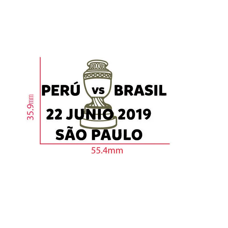 COPA Америка BRASIL Final MATCH Подробная информация патч матч Дата Бразилия Аргентина Перу Uruguay Chile Colom-bia Match Подробная информация патч - Цвет: Brazil VS PERU