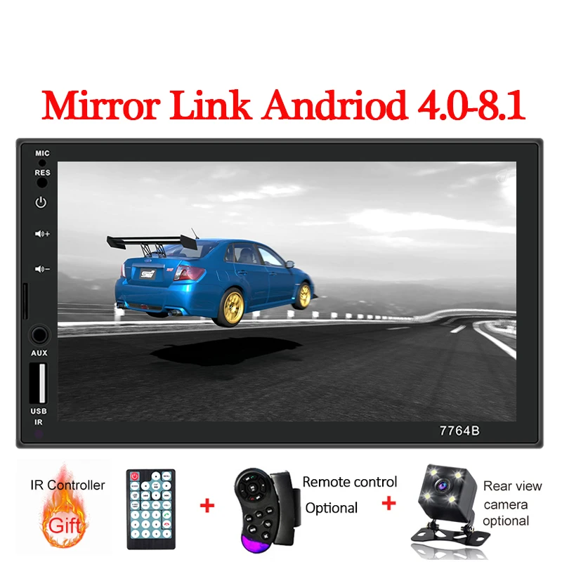 2din Автомагнитола 7 дюймов сенсорный mirrorlink Android плеер 2 DIN MP5 Авторадио Bluetooth Камера
