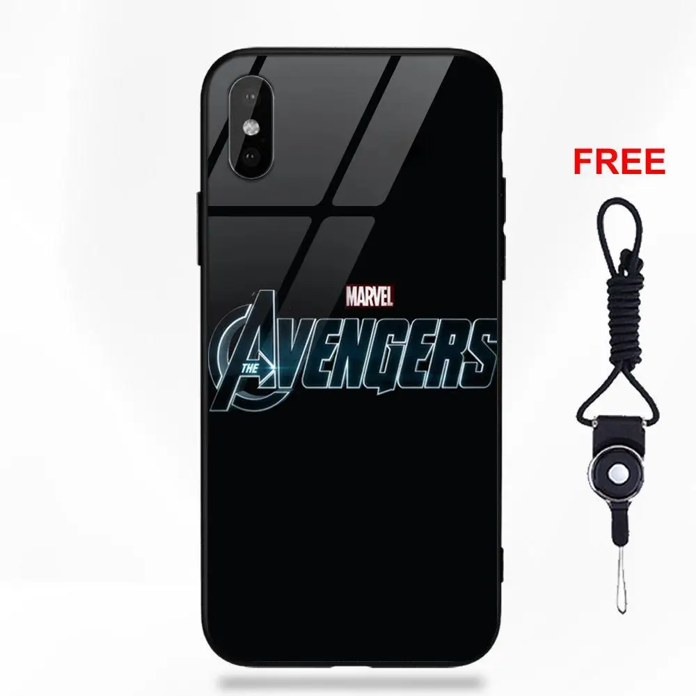 Американский комиксы Marvel Мстители логотип для Galaxy S8 S9 Plus для Redmi 5 Note 5A 6 huawei Honor 7X P20 Lite mate 10 Pro стеклянный чехол
