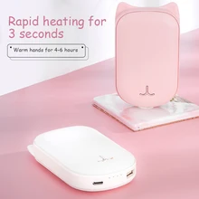 Симпатичный USB Перезаряжаемые грелка для рук и 3600 мА/ч, Мощность power Bank 5V Мини Портативный путешествия удобный с длительным сроком службы карманная грелка для рук