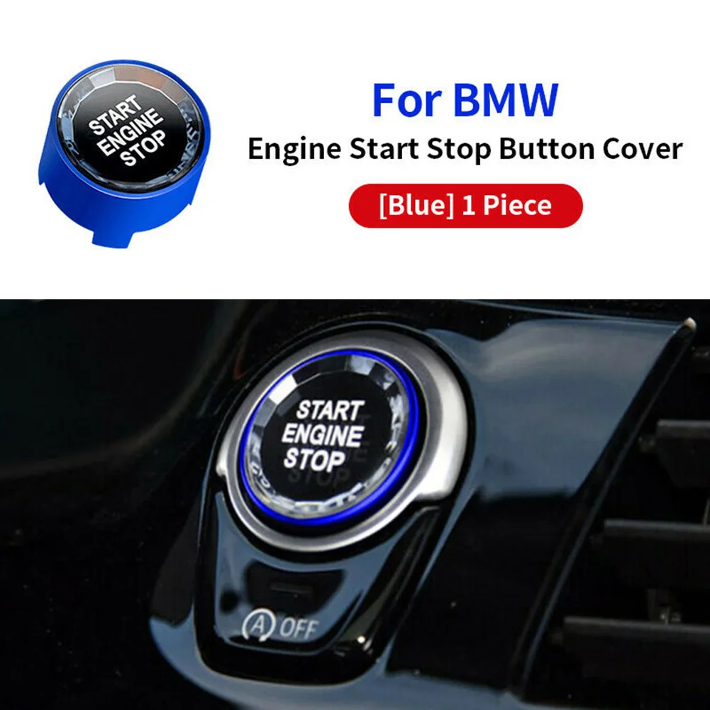 Синяя кнопка включения и остановки двигателя крышка переключателя отделка для BMW